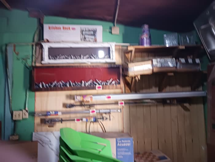 Nails, rods and steel inside the shop
